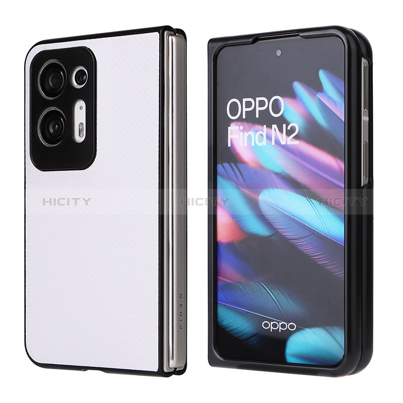 Coque Luxe Cuir et Plastique Housse Etui Mat BY1 pour Oppo Find N2 5G Plus