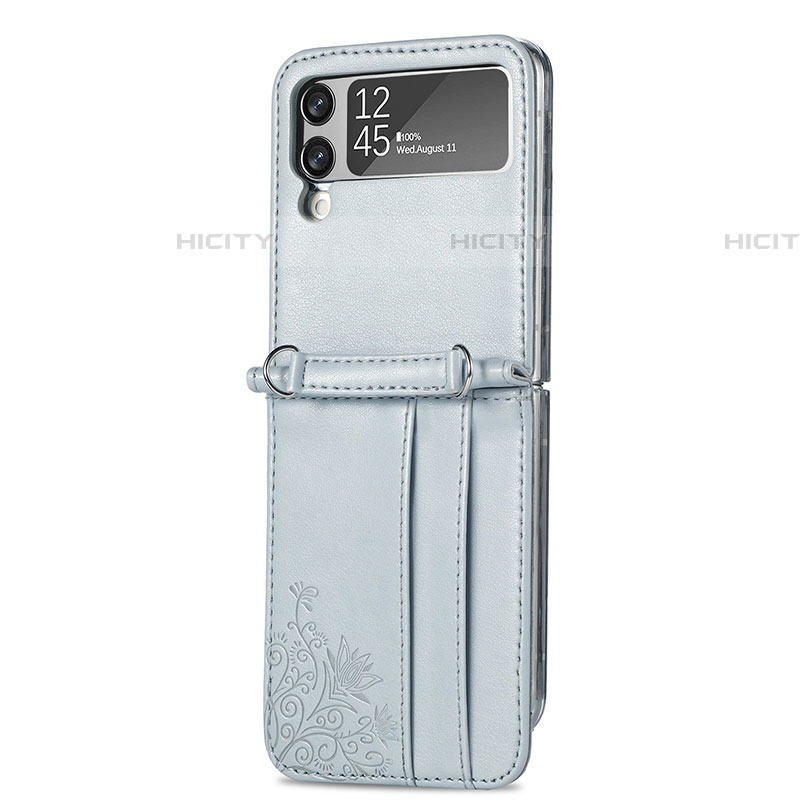 Coque Luxe Cuir et Plastique Housse Etui Mat C01 pour Samsung Galaxy Z Flip4 5G Plus