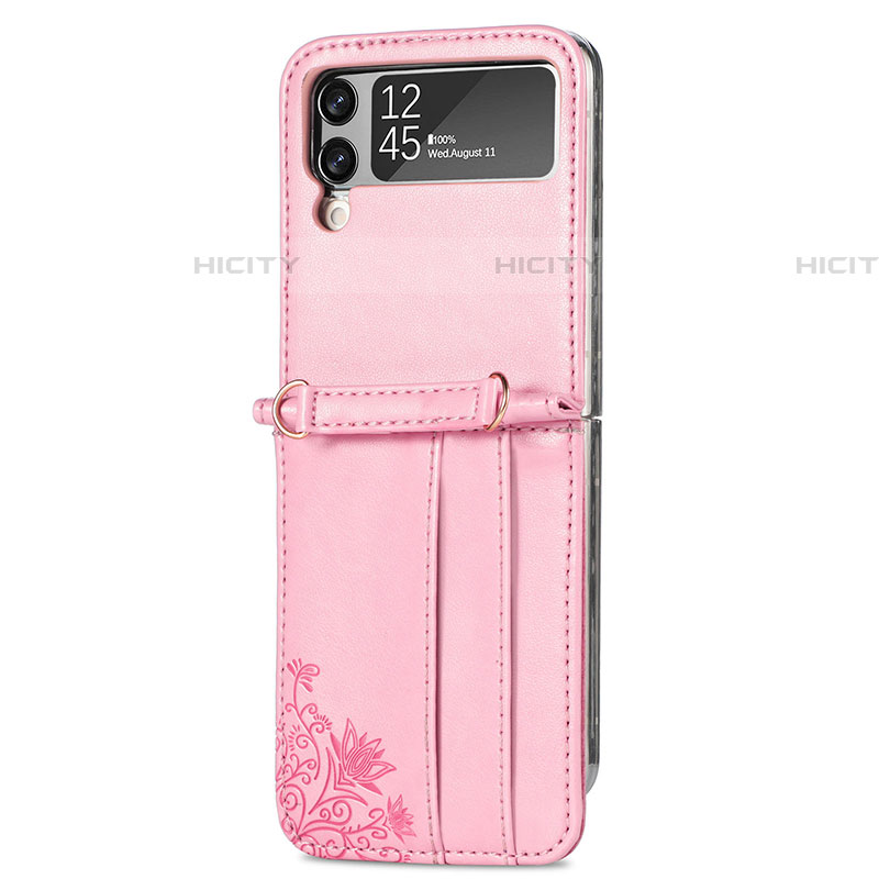 Coque Luxe Cuir et Plastique Housse Etui Mat C01 pour Samsung Galaxy Z Flip4 5G Plus