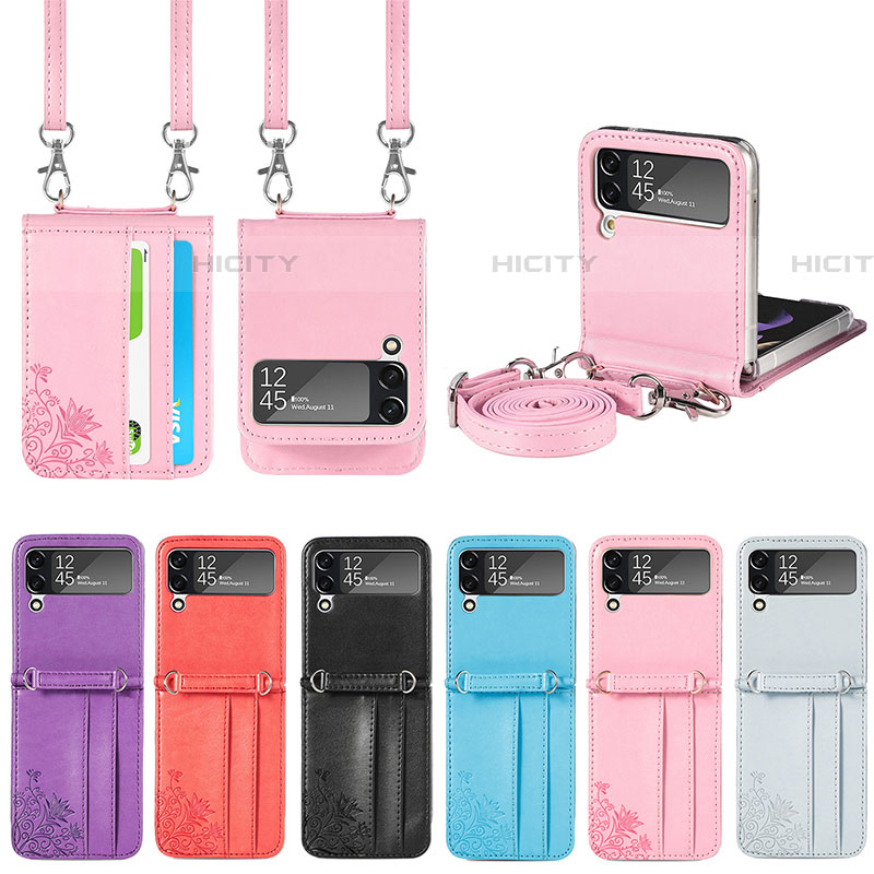 Coque Luxe Cuir et Plastique Housse Etui Mat C01 pour Samsung Galaxy Z Flip4 5G Plus