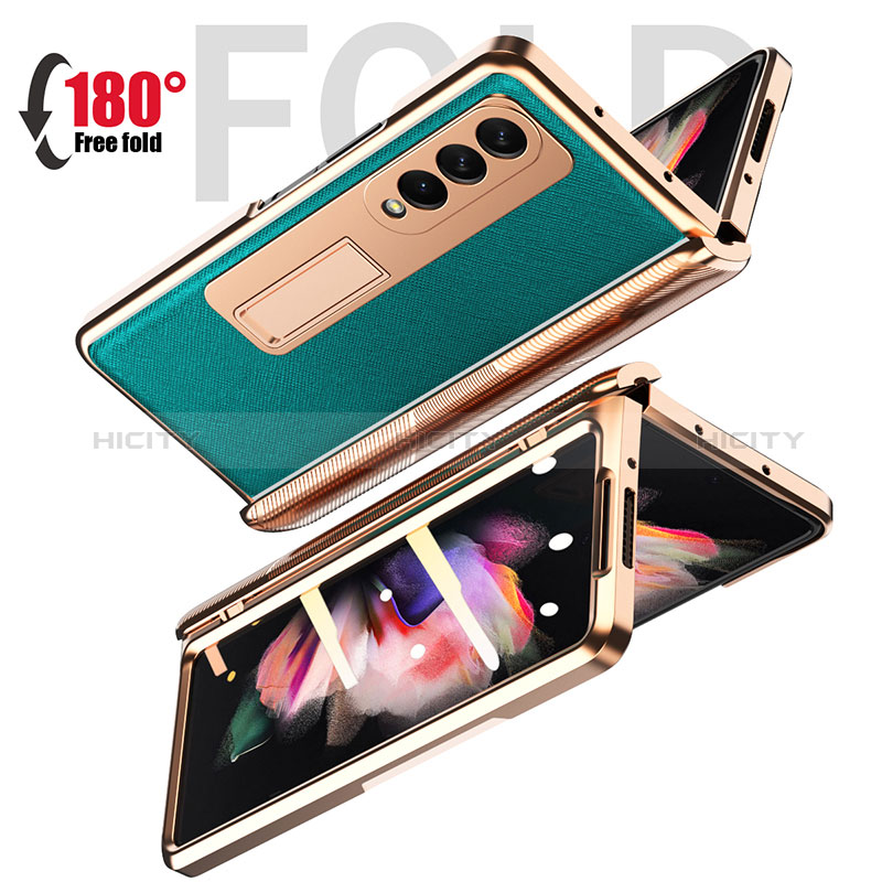 Coque Luxe Cuir et Plastique Housse Etui Mat C01 pour Samsung Galaxy Z Fold3 5G Plus