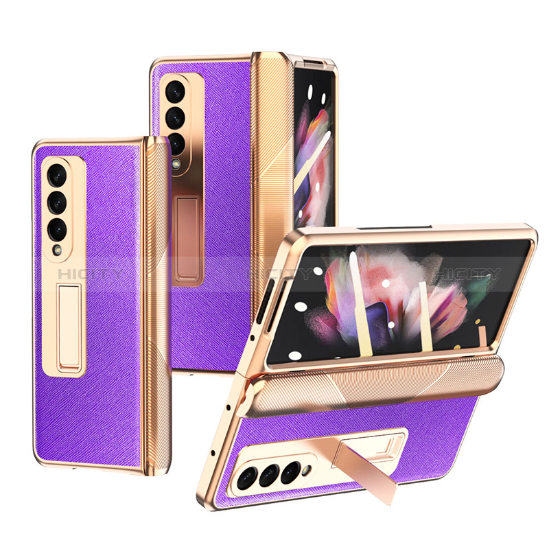 Coque Luxe Cuir et Plastique Housse Etui Mat C01 pour Samsung Galaxy Z Fold3 5G Plus