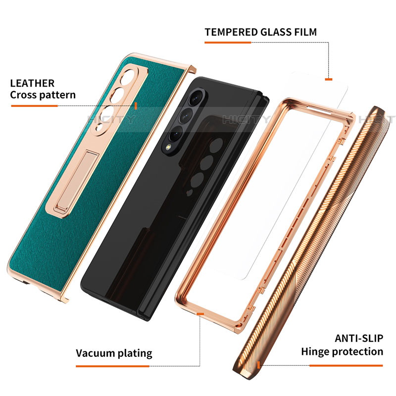 Coque Luxe Cuir et Plastique Housse Etui Mat C01 pour Samsung Galaxy Z Fold4 5G Plus