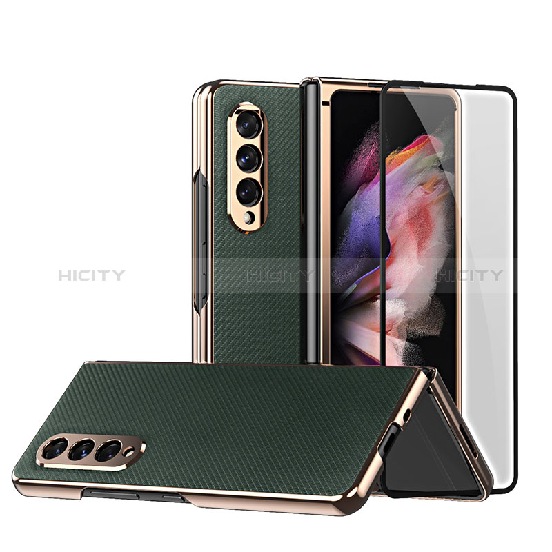 Coque Luxe Cuir et Plastique Housse Etui Mat C03 pour Samsung Galaxy Z Fold3 5G Plus