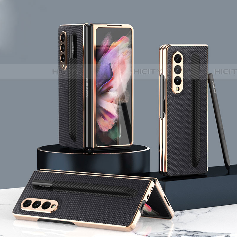 Coque Luxe Cuir et Plastique Housse Etui Mat C04 pour Samsung Galaxy Z Fold4 5G Plus
