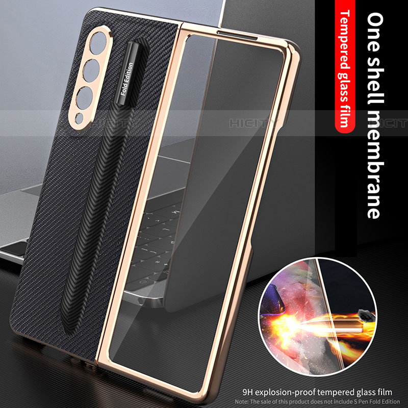 Coque Luxe Cuir et Plastique Housse Etui Mat C04 pour Samsung Galaxy Z Fold4 5G Plus