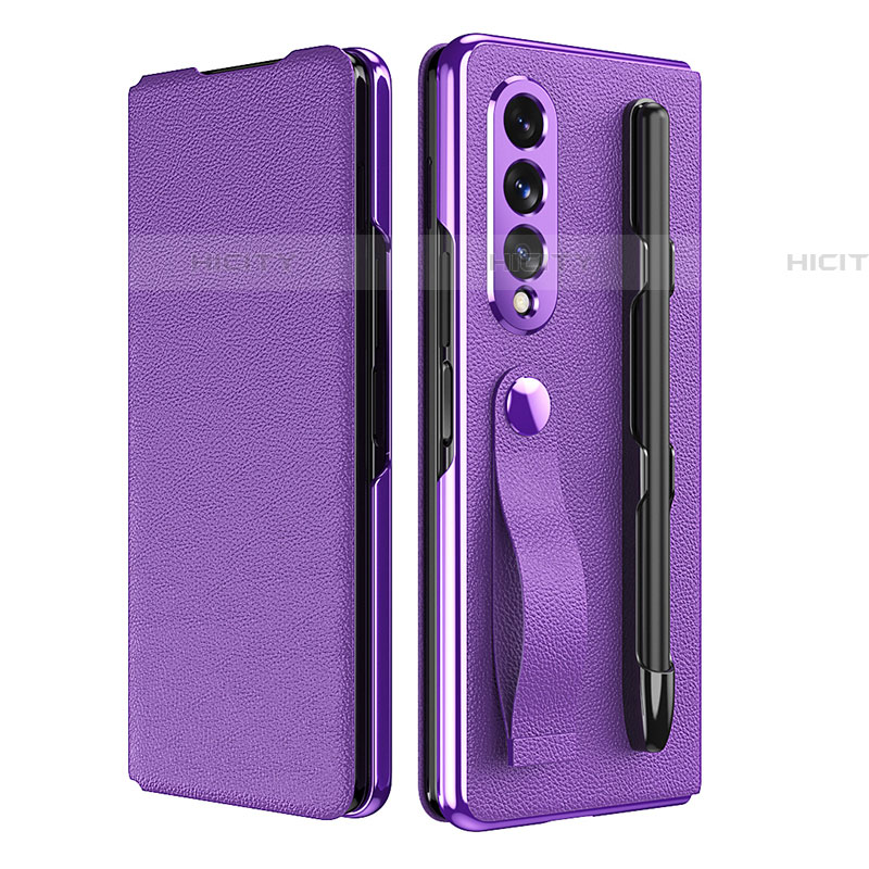 Coque Luxe Cuir et Plastique Housse Etui Mat C06 pour Samsung Galaxy Z Fold4 5G Plus