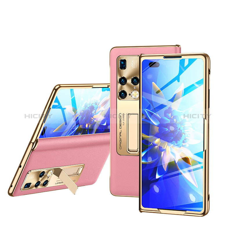 Coque Luxe Cuir et Plastique Housse Etui Mat GS1 pour Huawei Mate X2 Plus