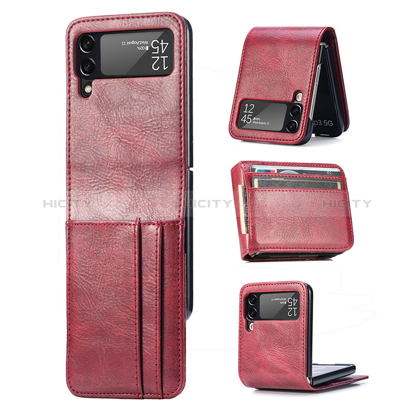 Coque Luxe Cuir et Plastique Housse Etui Mat H03 pour Samsung Galaxy Z Flip3 5G Plus