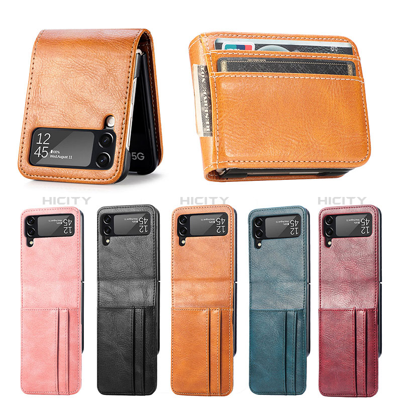 Coque Luxe Cuir et Plastique Housse Etui Mat H03 pour Samsung Galaxy Z Flip3 5G Plus