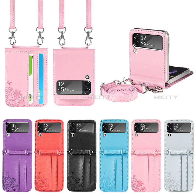 Coque Luxe Cuir et Plastique Housse Etui Mat H04 pour Samsung Galaxy Z Flip3 5G Plus