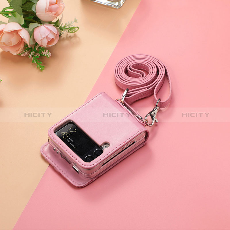 Coque Luxe Cuir et Plastique Housse Etui Mat H05 pour Samsung Galaxy Z Flip3 5G Plus