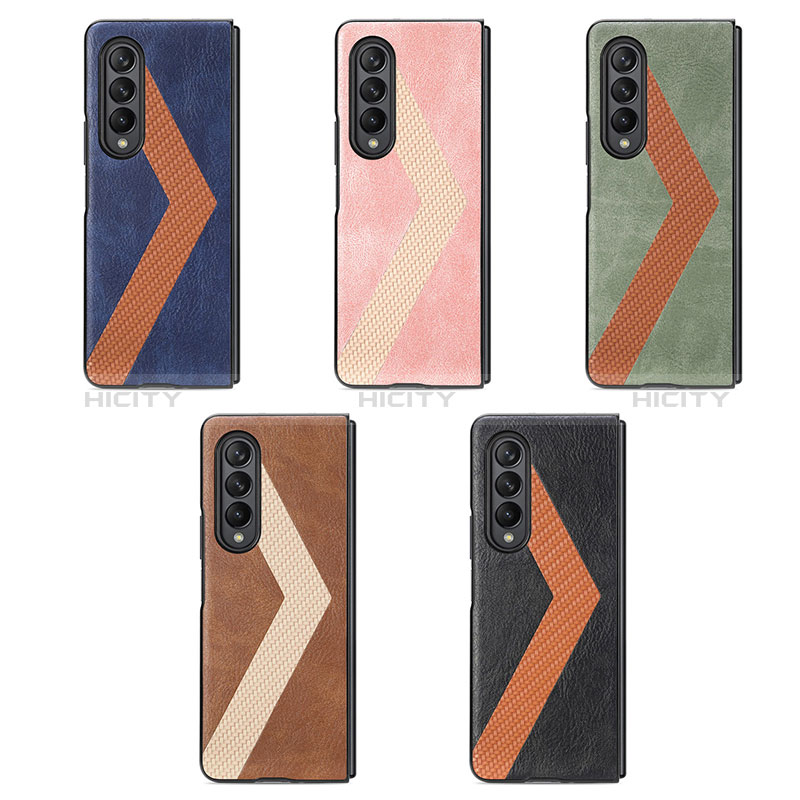 Coque Luxe Cuir et Plastique Housse Etui Mat H07 pour Samsung Galaxy Z Fold3 5G Plus