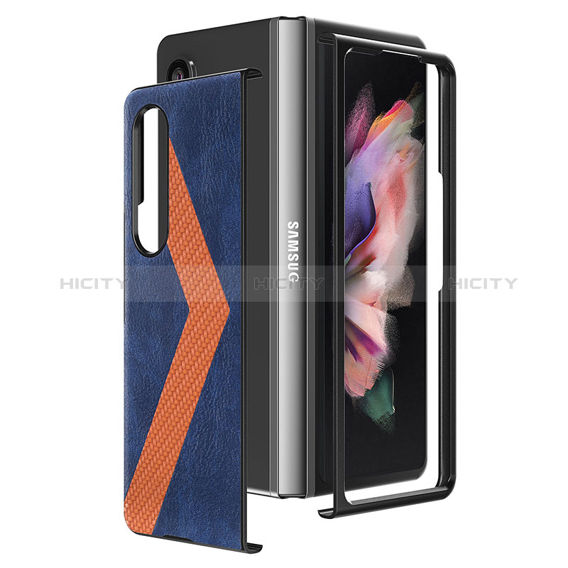 Coque Luxe Cuir et Plastique Housse Etui Mat H07 pour Samsung Galaxy Z Fold3 5G Plus