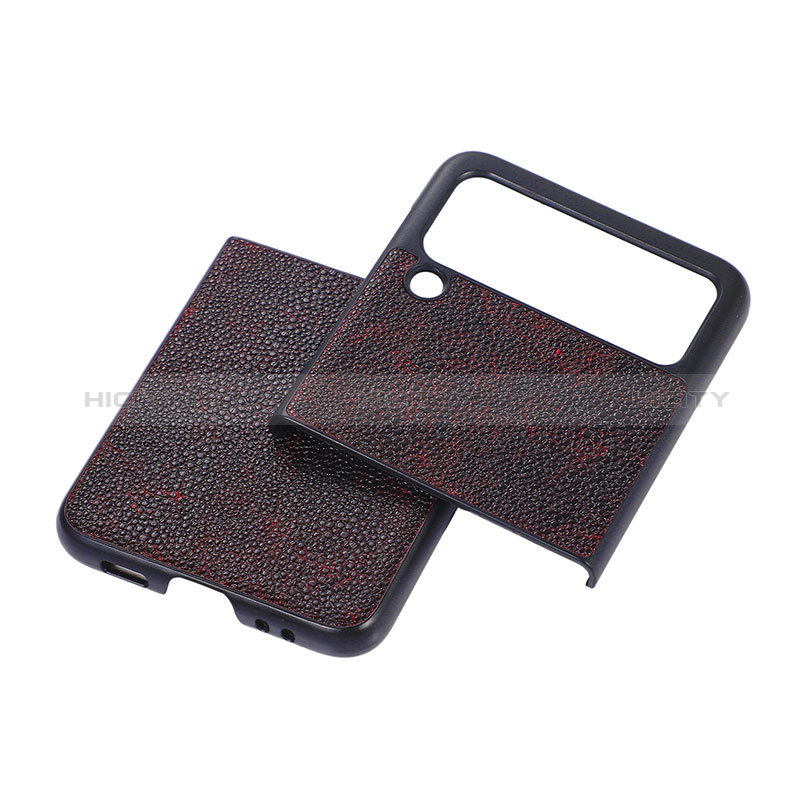 Coque Luxe Cuir et Plastique Housse Etui Mat H09 pour Samsung Galaxy Z Flip3 5G Plus