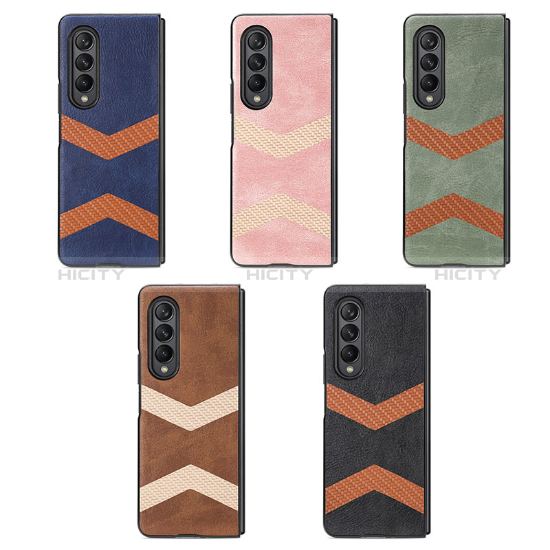 Coque Luxe Cuir et Plastique Housse Etui Mat H09 pour Samsung Galaxy Z Fold3 5G Plus