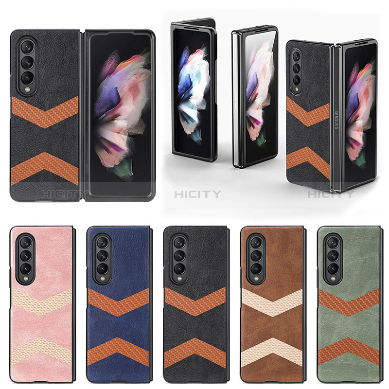 Coque Luxe Cuir et Plastique Housse Etui Mat H09 pour Samsung Galaxy Z Fold3 5G Plus