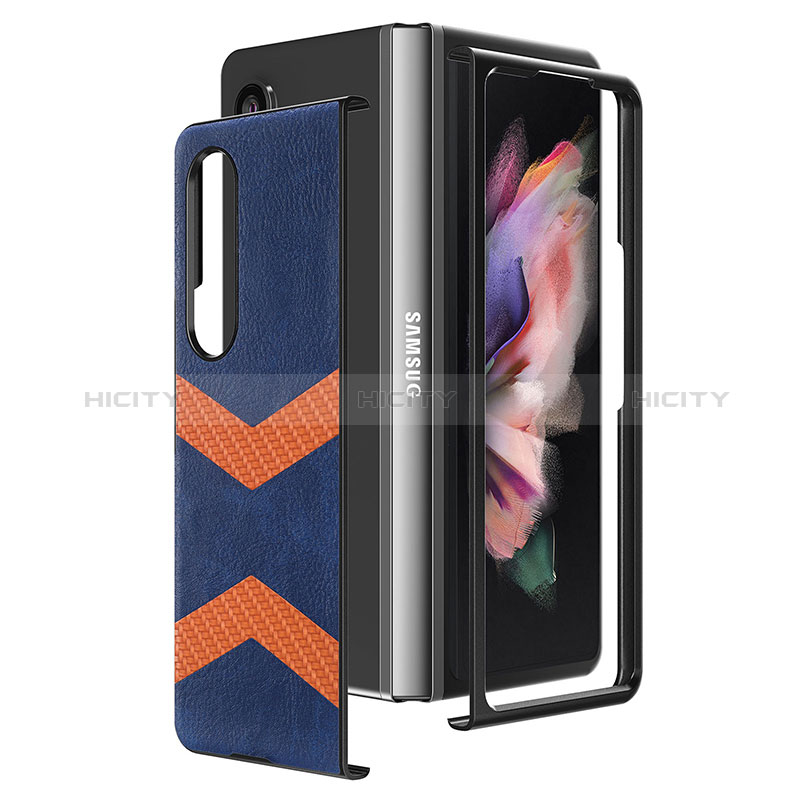 Coque Luxe Cuir et Plastique Housse Etui Mat H09 pour Samsung Galaxy Z Fold3 5G Plus