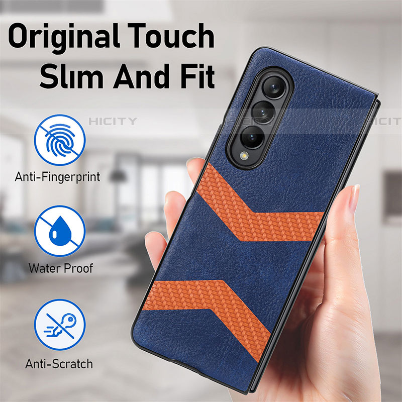 Coque Luxe Cuir et Plastique Housse Etui Mat H09 pour Samsung Galaxy Z Fold4 5G Plus