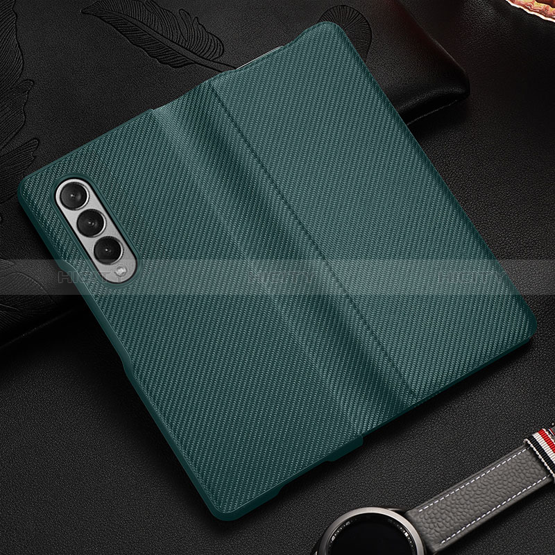 Coque Luxe Cuir et Plastique Housse Etui Mat L01 pour Samsung Galaxy Z Fold3 5G Plus