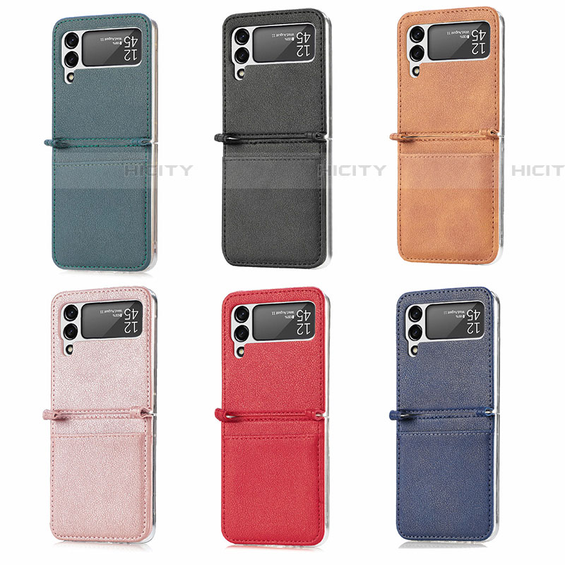 Coque Luxe Cuir et Plastique Housse Etui Mat L05 pour Samsung Galaxy Z Flip4 5G Plus