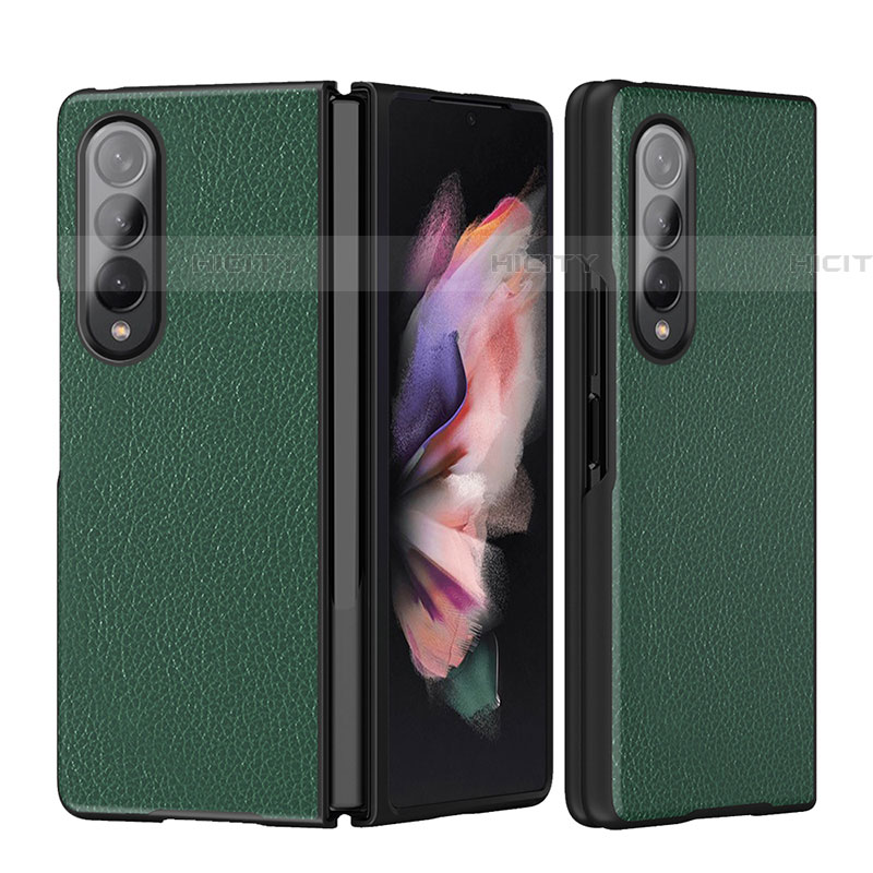 Coque Luxe Cuir et Plastique Housse Etui Mat L08 pour Samsung Galaxy Z Fold4 5G Plus