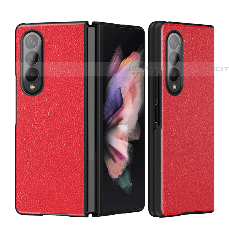 Coque Luxe Cuir et Plastique Housse Etui Mat L08 pour Samsung Galaxy Z Fold4 5G Plus