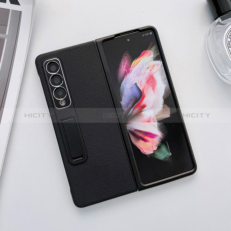 Coque Luxe Cuir et Plastique Housse Etui Mat L09 pour Samsung Galaxy Z Fold3 5G Plus