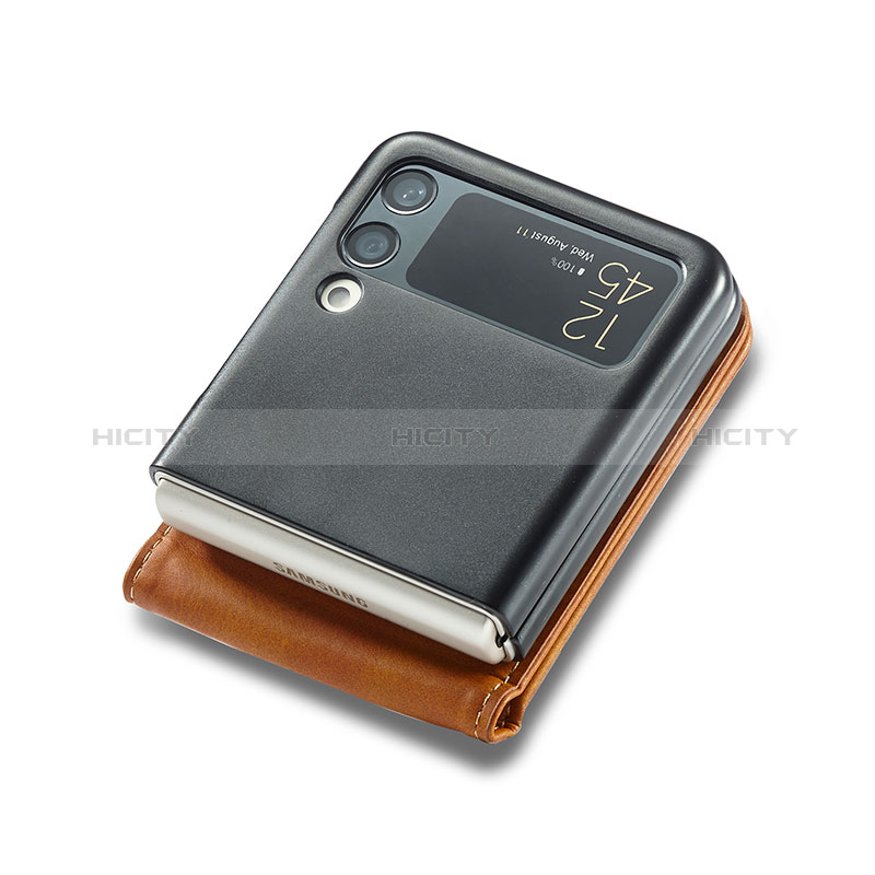 Coque Luxe Cuir et Plastique Housse Etui Mat LC1 pour Samsung Galaxy Z Flip3 5G Plus