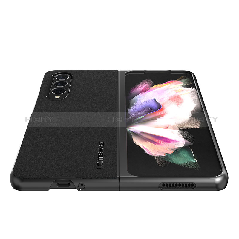 Coque Luxe Cuir et Plastique Housse Etui Mat LC1 pour Samsung Galaxy Z Fold3 5G Plus