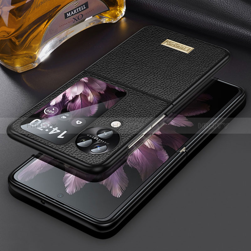 Coque Luxe Cuir et Plastique Housse Etui Mat LD2 pour Oppo Find N3 Flip 5G Plus