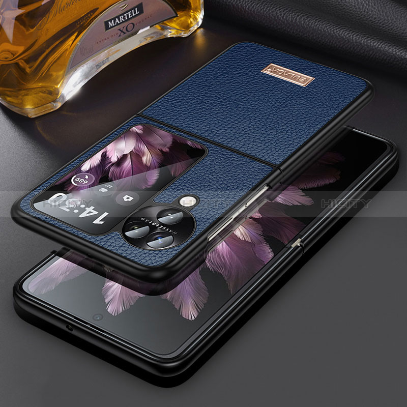 Coque Luxe Cuir et Plastique Housse Etui Mat LD2 pour Oppo Find N3 Flip 5G Plus