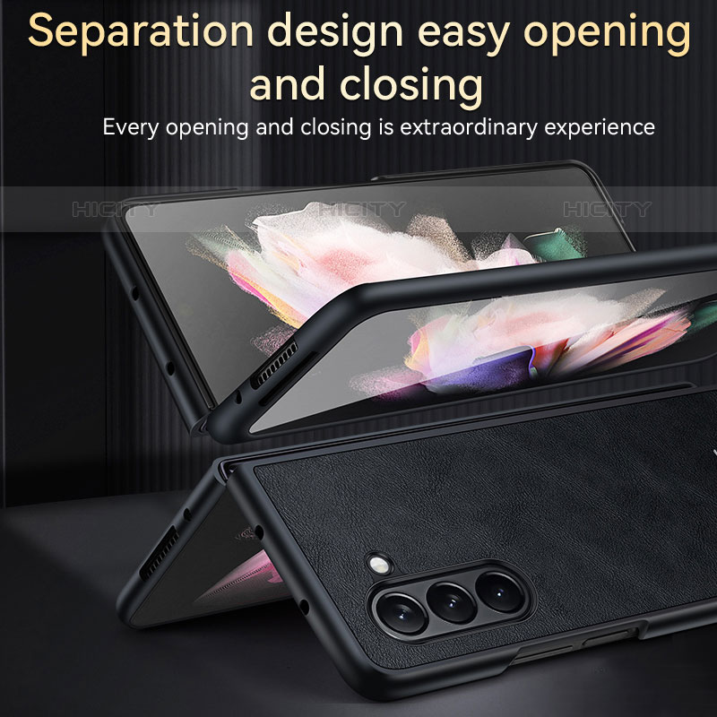 Coque Luxe Cuir et Plastique Housse Etui Mat LD2 pour Samsung Galaxy Z Fold5 5G Plus