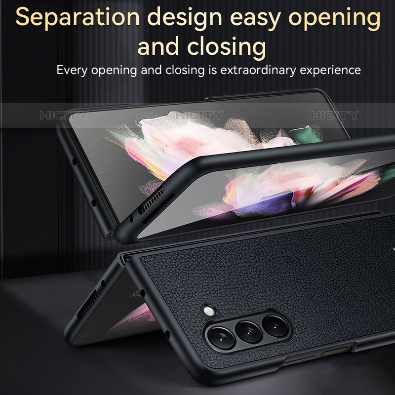 Coque Luxe Cuir et Plastique Housse Etui Mat LD3 pour Samsung Galaxy Z Fold5 5G Plus