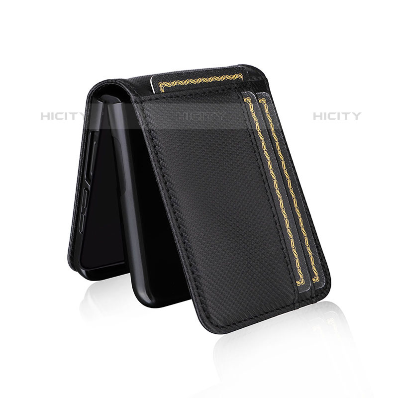 Coque Luxe Cuir et Plastique Housse Etui Mat LZ1 pour Samsung Galaxy Z Flip5 5G Plus