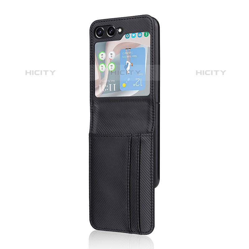 Coque Luxe Cuir et Plastique Housse Etui Mat LZ1 pour Samsung Galaxy Z Flip5 5G Plus