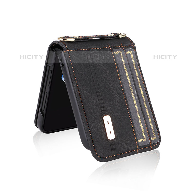 Coque Luxe Cuir et Plastique Housse Etui Mat LZ2 pour Samsung Galaxy Z Flip5 5G Plus