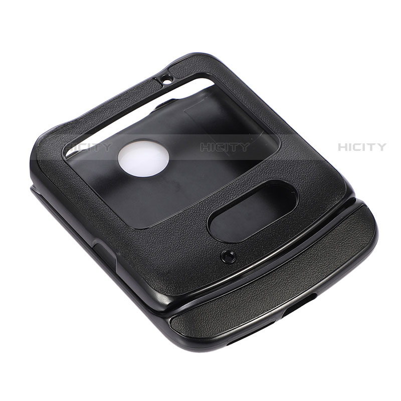 Coque Luxe Cuir et Plastique Housse Etui Mat pour Motorola Moto RAZR (2022) 5G Noir Plus