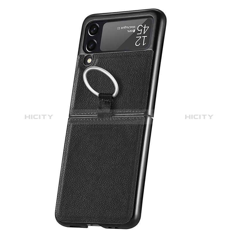 Coque Luxe Cuir et Plastique Housse Etui Mat pour Samsung Galaxy Z Flip3 5G Plus