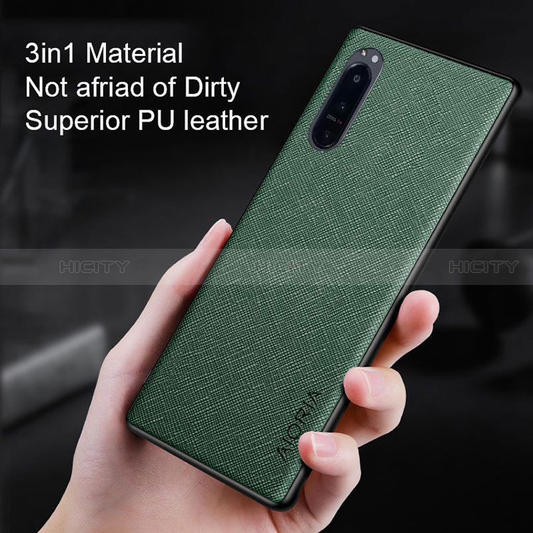 Coque Luxe Cuir et Plastique Housse Etui Mat pour Sony Xperia 1 III Plus