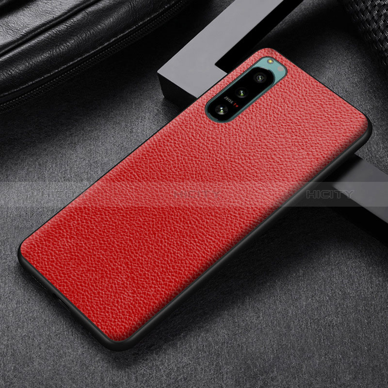 Coque Luxe Cuir et Plastique Housse Etui Mat pour Sony Xperia 5 III Plus