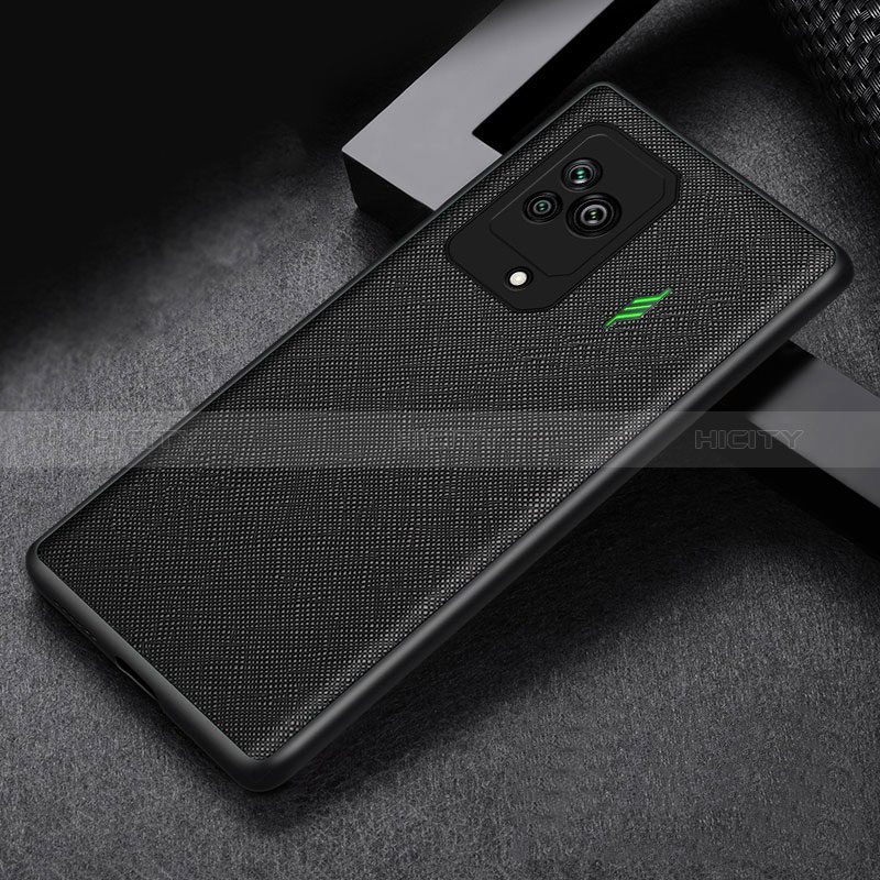 Coque Luxe Cuir et Plastique Housse Etui Mat pour Xiaomi Black Shark 5 Pro 5G Noir Plus