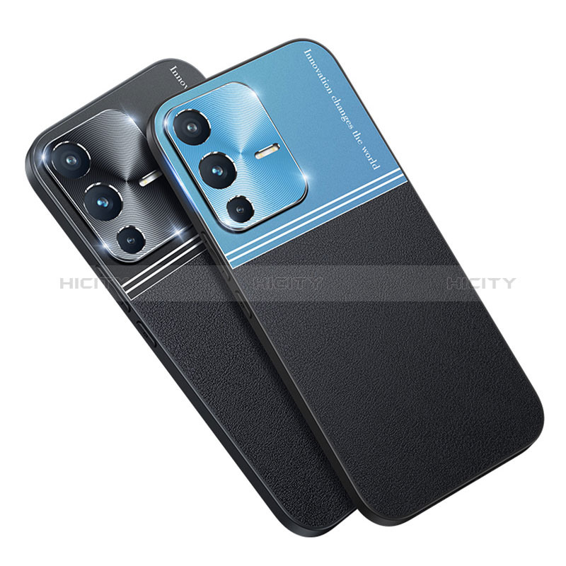 Coque Luxe Cuir et Plastique Housse Etui Mat QC1 pour Vivo V23 5G Plus