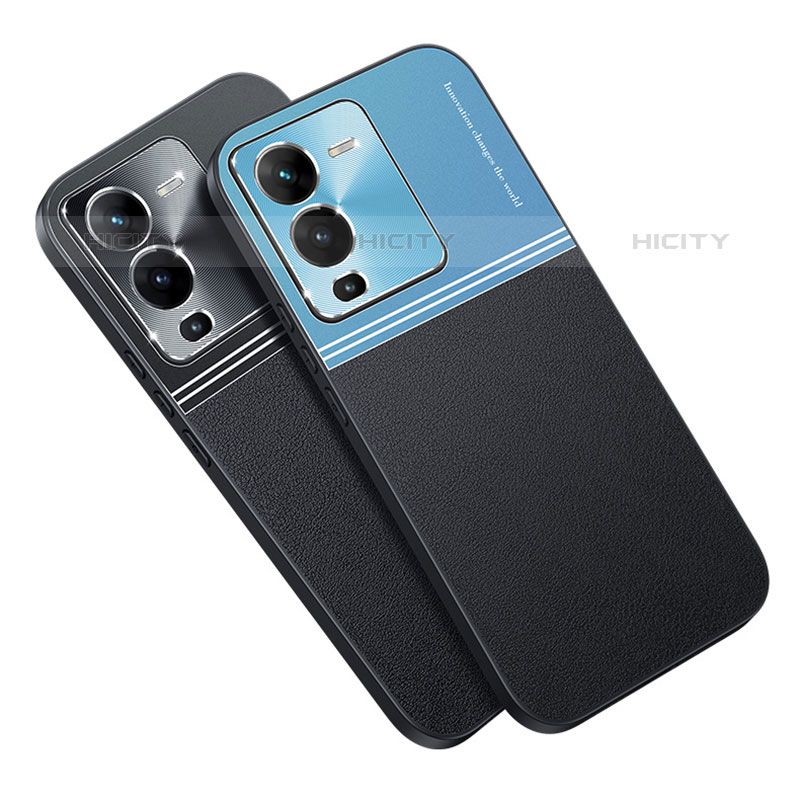 Coque Luxe Cuir et Plastique Housse Etui Mat QC1 pour Vivo V25 Pro 5G Plus