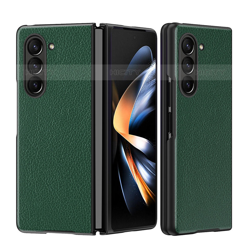 Coque Luxe Cuir et Plastique Housse Etui Mat QH1 pour Samsung Galaxy Z Fold5 5G Plus