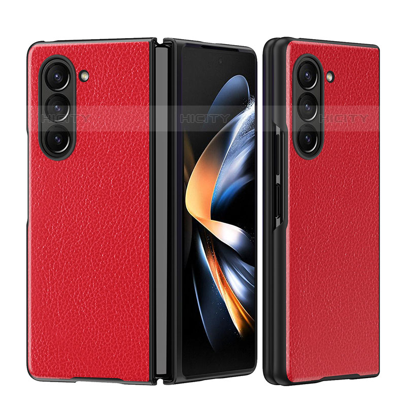 Coque Luxe Cuir et Plastique Housse Etui Mat QH1 pour Samsung Galaxy Z Fold5 5G Plus