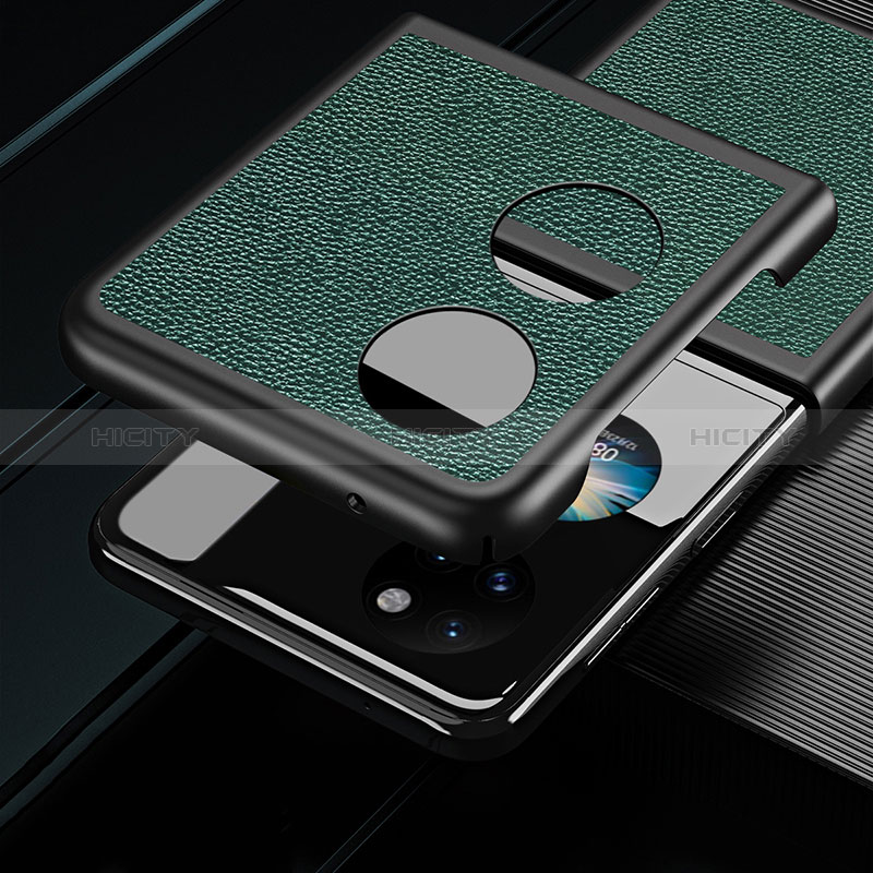 Coque Luxe Cuir et Plastique Housse Etui Mat QH3 pour Huawei P60 Pocket Plus