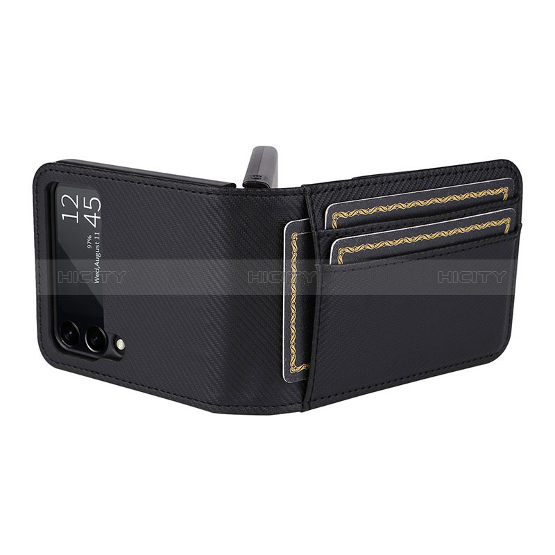 Coque Luxe Cuir et Plastique Housse Etui Mat R03 pour Samsung Galaxy Z Flip3 5G Plus