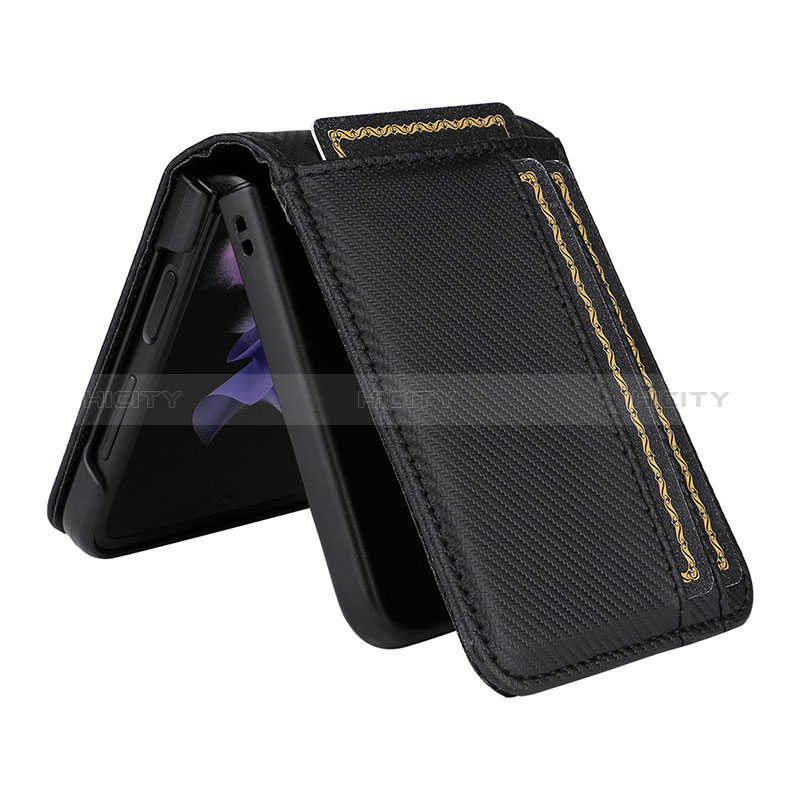 Coque Luxe Cuir et Plastique Housse Etui Mat R03 pour Samsung Galaxy Z Flip3 5G Plus