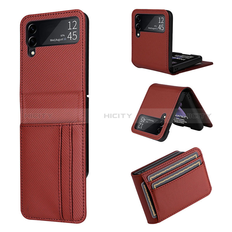 Coque Luxe Cuir et Plastique Housse Etui Mat R03 pour Samsung Galaxy Z Flip3 5G Plus